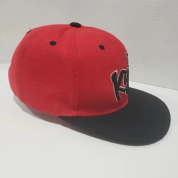 King/Ring of Fire Mens Red/Black Snapback  Hat. - Picture 3 of 6
